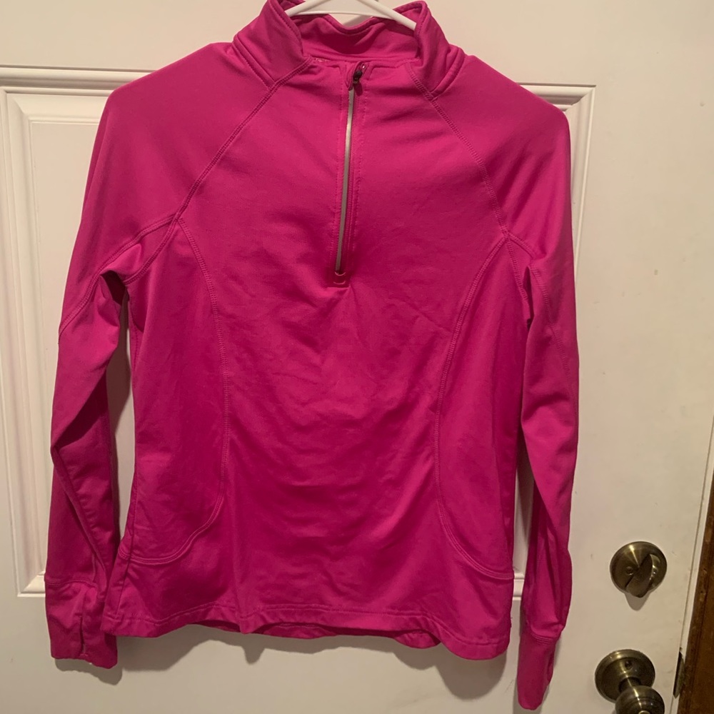 Quarter zip up dri fit work out shirt